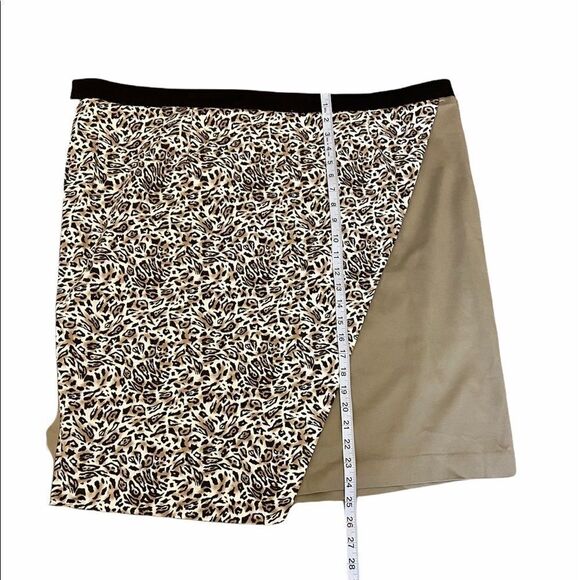 NWT Leopard Print Cotton Asymmetrical Skirt 24 - Picture 5 of 5
